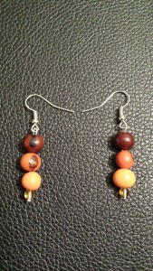 Day 224: Boucles d'oreilles "tanned pearls"